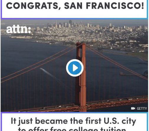 San Francisco first to offer free community college in USA.